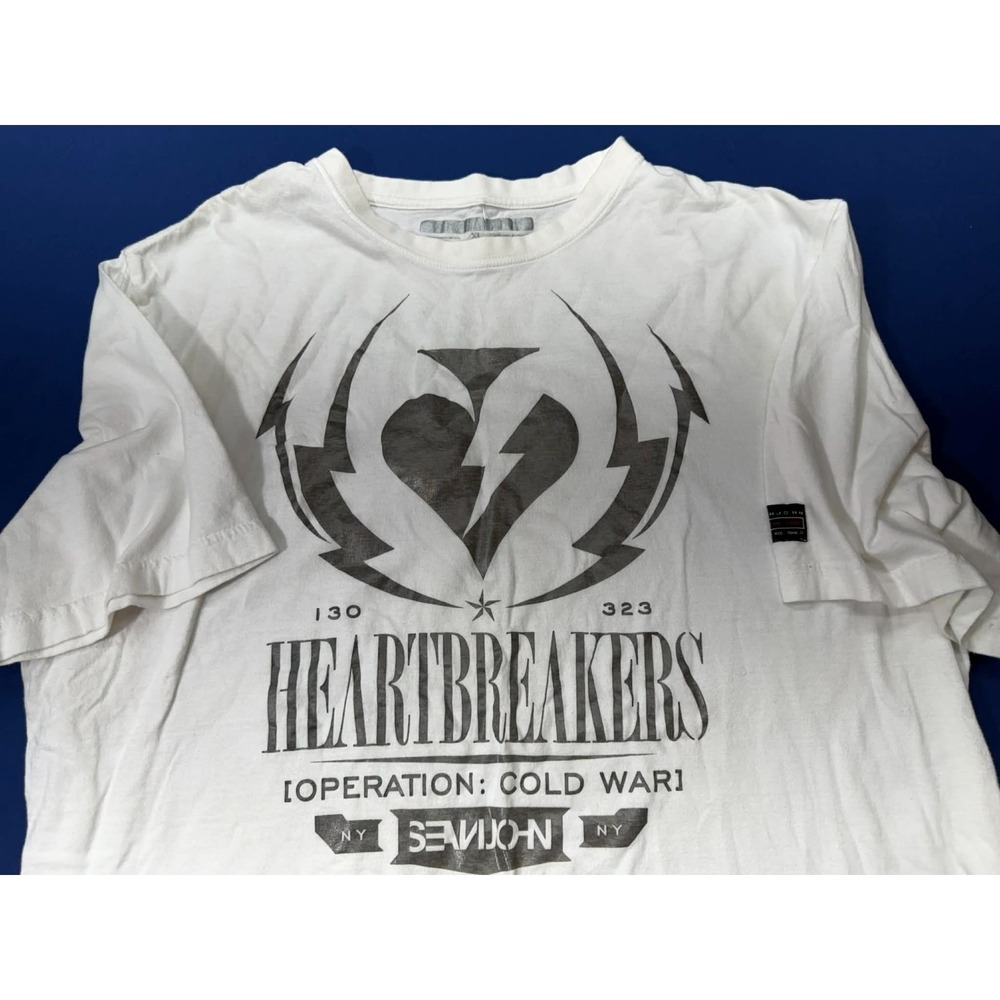 Vintage‎ Sean John Heartbreakers Operation Cold War Shirt White Size XL